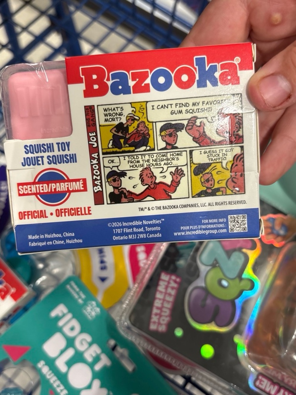 Bazooka Scented Squishi Toy - Pink Chewable Gum Replica